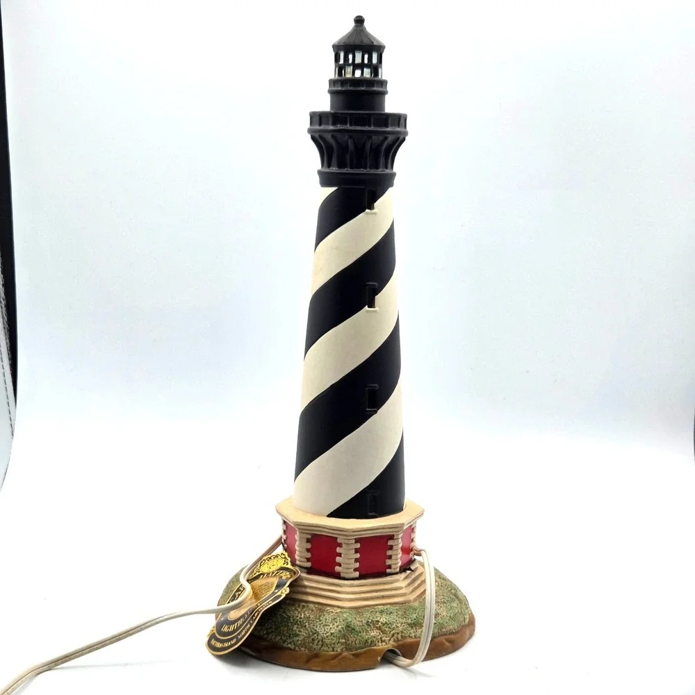 Lefton Cape Hatteras NC Porcelain Lighted Historic Lighthouse 1993 Nautical